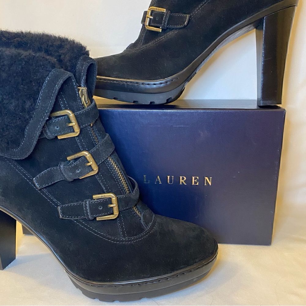 Ralph Lauren 2011 Collection “Forilla” ItalianSuede & Lamb Shearling Ankle Boot